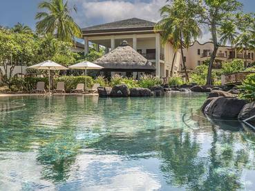 La superbe piscine de l'Hilton Mauritius Resort and Spa