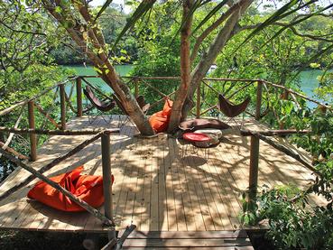 Espace de détente d'Otentic Eco Tent Experience à l'île Maurice